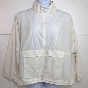 Women's White Windbreaker Jacket